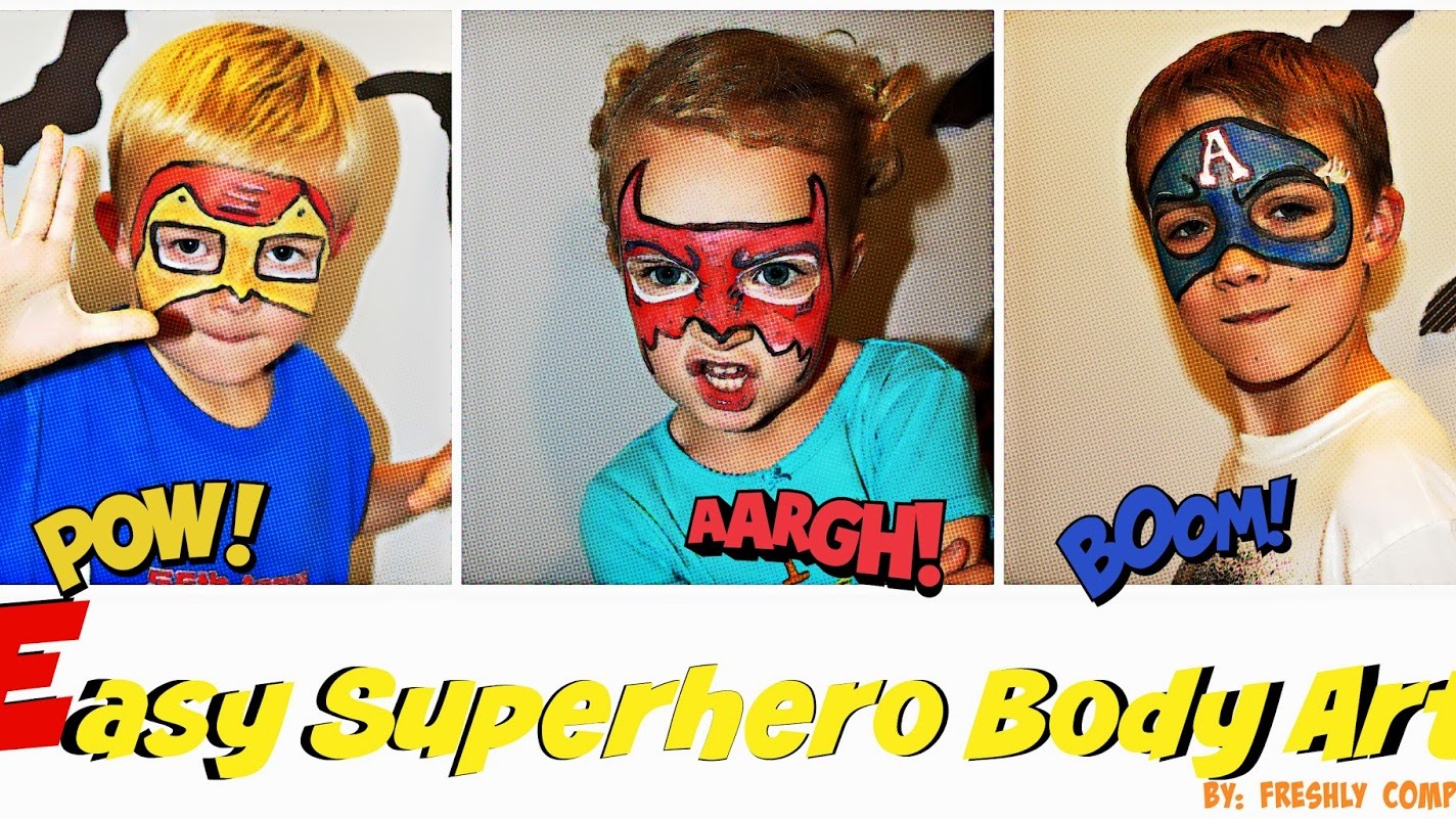 Face painting de superhéroe para niños
