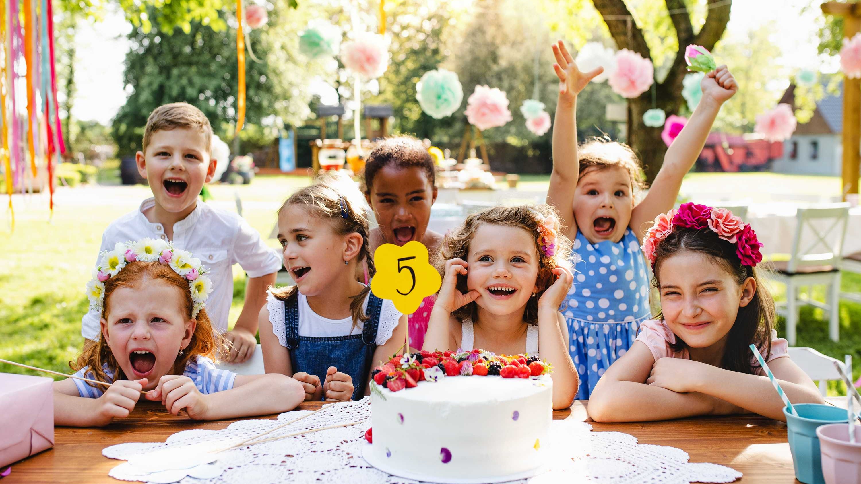 Fiesta de cumpleaños al aire libre
